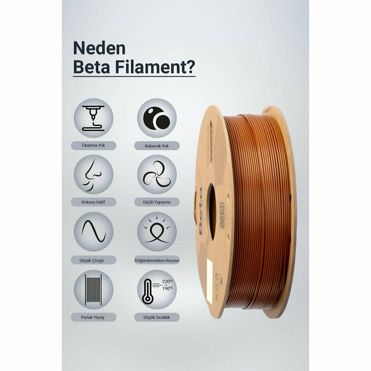 Beta Pla+ Filament Brown resim detay